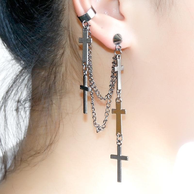 Boho Bohemian Cross Earrings