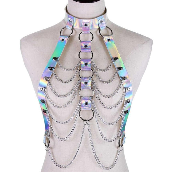 Holographic Harness - Gothic Babe Co