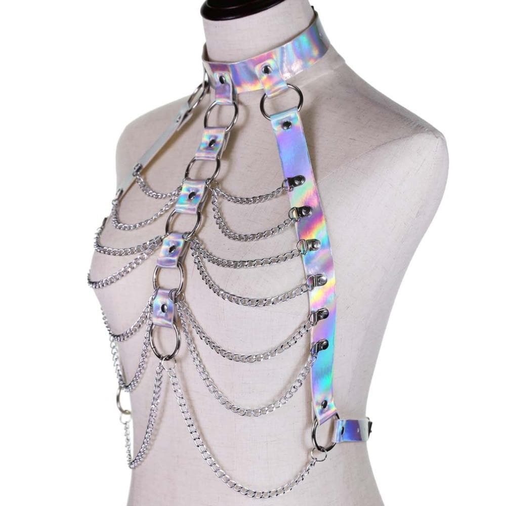 Holographic Harness - Gothic Babe Co