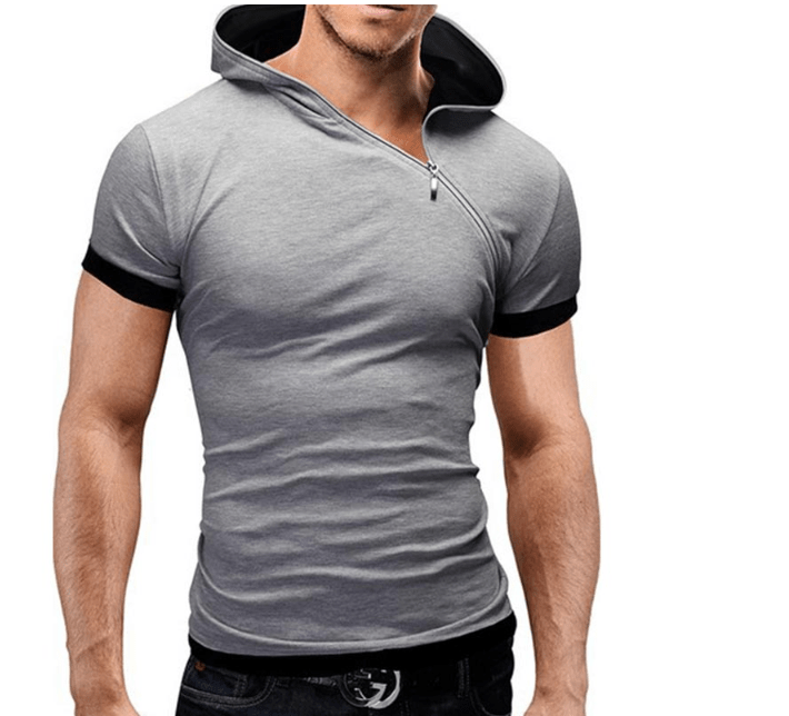 Oblique Zipper Shirt - Gothic Babe Co