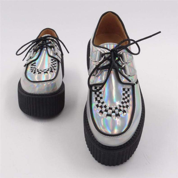 Silver High Platform Shoes