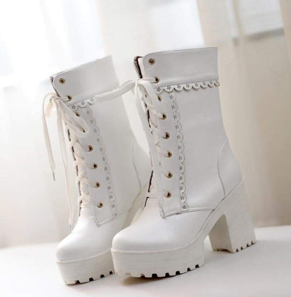 Lolita High-Heel Boots