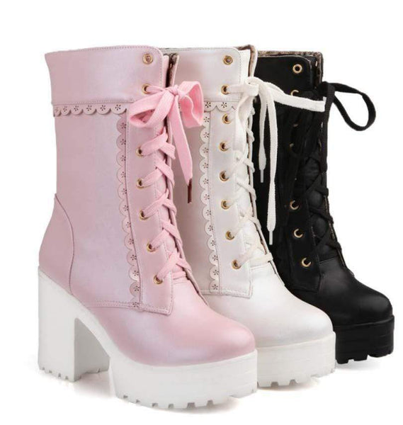 Lolita High-Heel Boots