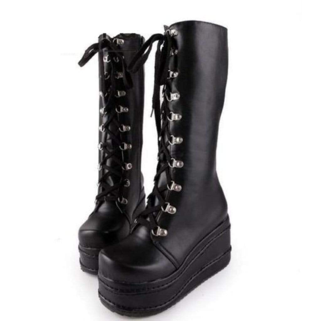 Stack Pack Platform Gothic Boots