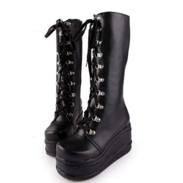 Stack Pack Platform Gothic Boots