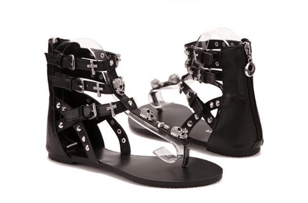 Cross Skull Sandals