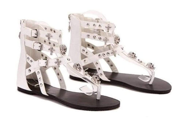 Cross Skull Sandals